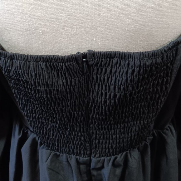 NWT EXLURA Be Yourself Black Mini Dress with Attached Slip Size XXL - Picture 5 of 5